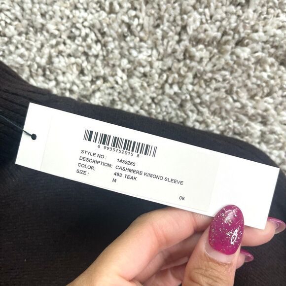 ISDA & CO Sweater Women's Medium Teak Brown Cashmere Kimono Sleeve Tube NWT - Picture 4 of 7